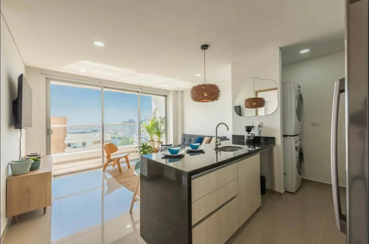 Espectacular Apartamento Piso Alto Con Excelente Vista Al Mar Y A La Ciudad Amurallada Cartagena 0*,