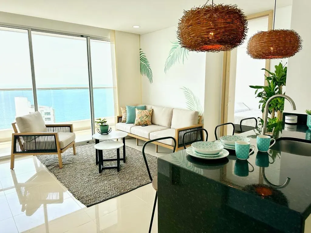 Espectacular Apartamento Piso Alto Con Excelente Vista Al Mar Y A La Ciudad Amurallada Colombia