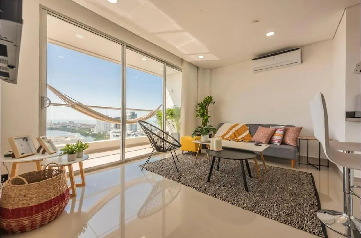 Espectacular Apartamento Piso Alto Con Excelente Vista Al Mar Y A La Ciudad Amurallada Apartment Cartagena