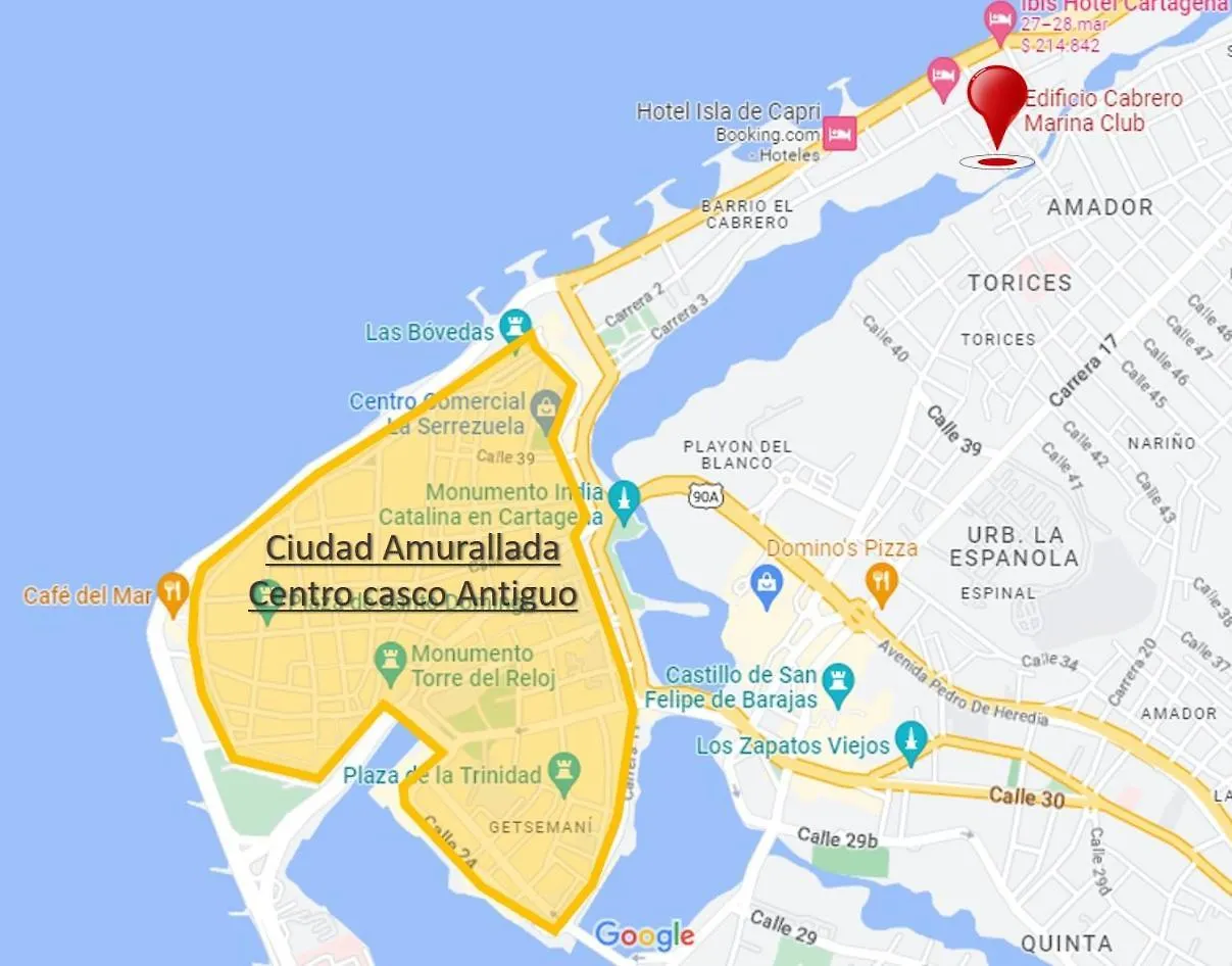 Espectacular Apartamento Piso Alto Con Excelente Vista Al Mar Y A La Ciudad Amurallada Cartagena